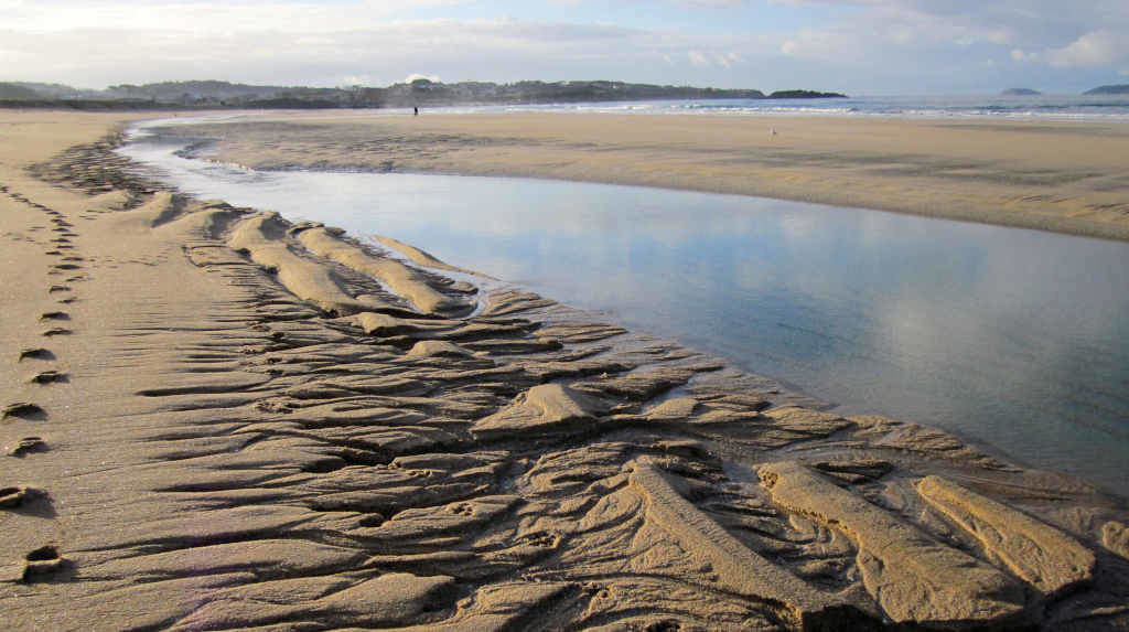 A praia da Lanzada con marea baixa (Foto: Colectivo XEA).