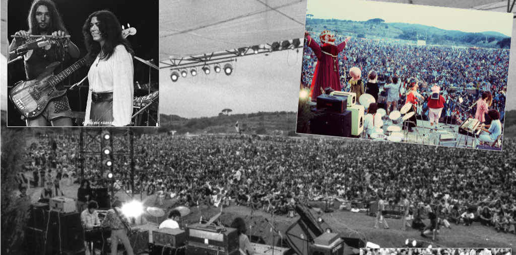 O primeiro Canet Rock decorreu de 26 a 27 de julho de 1975 em Canet de Mar (Catalunya) (Foto: Francesc Fàbregas, Pep Rigol & Bekaa (Compos. Berto Morán)