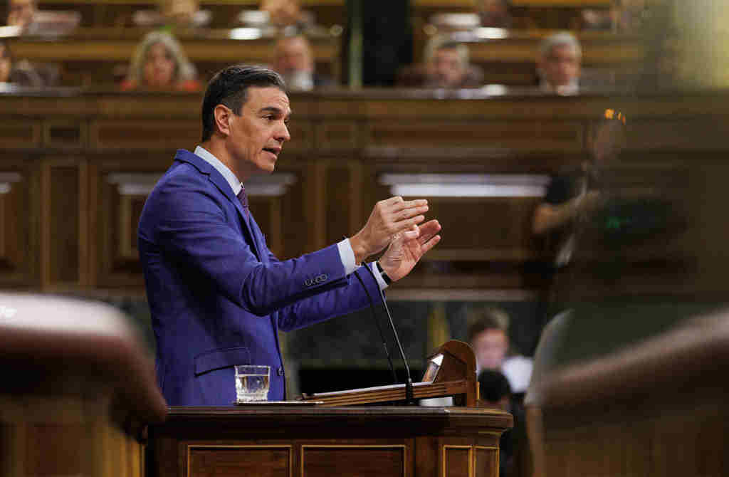 Pedro Sánchez a terza feira no Congreso español. (Foto: Eduardo Parra / Europa Press)