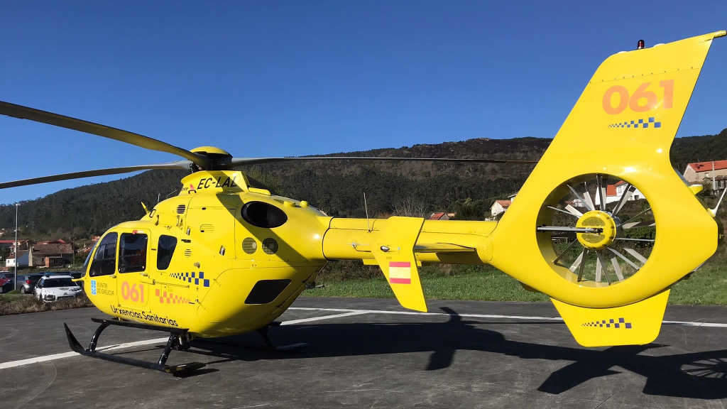 Helicóptero do 061 con base en Santiago de Compostela. (Foto: Europa Press)