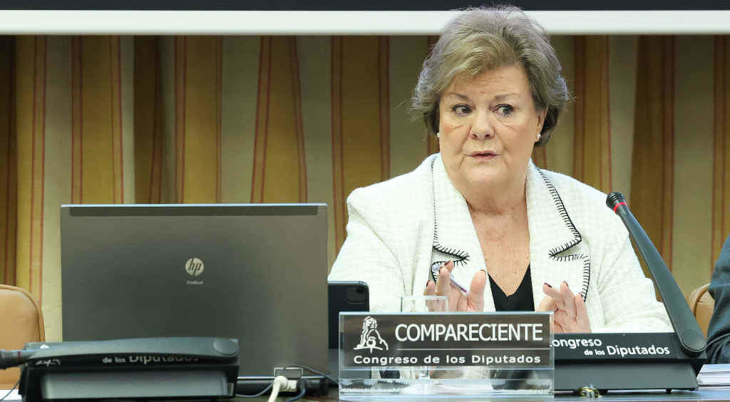 A presidenta do Tribunal de Contas, Enriqueta Chicano esta terza feira no Congreso (Foto: Marta Fernández Jara - Europa Press).