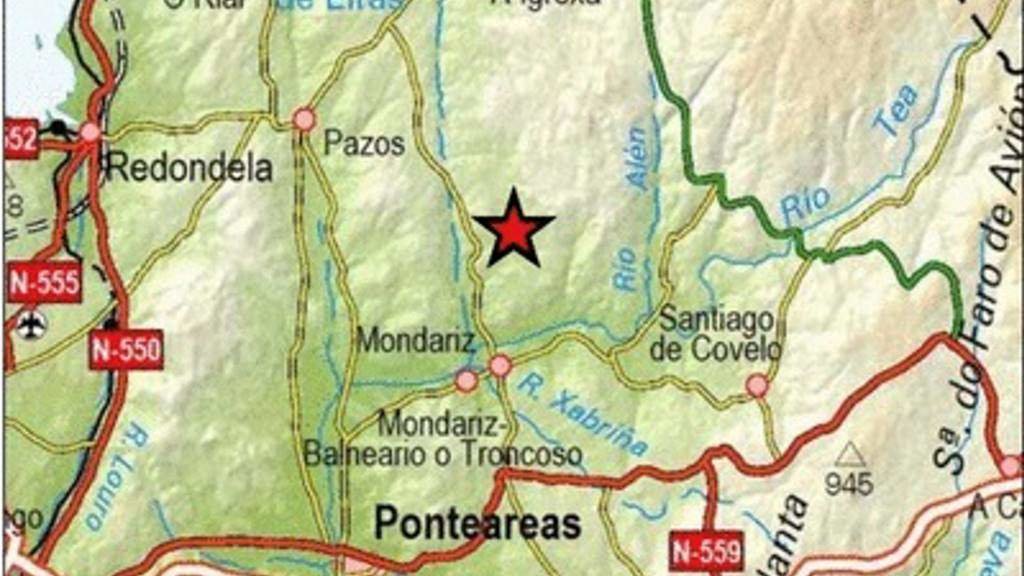 A estrela vermella marca o epicentro do sismo. (Mapa: IXN)