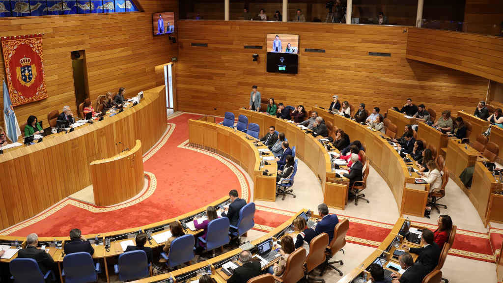 Sesión de control ao Goberno no Parlamento galego esta cuarta feira (Foto: Parlamento da Galiza).