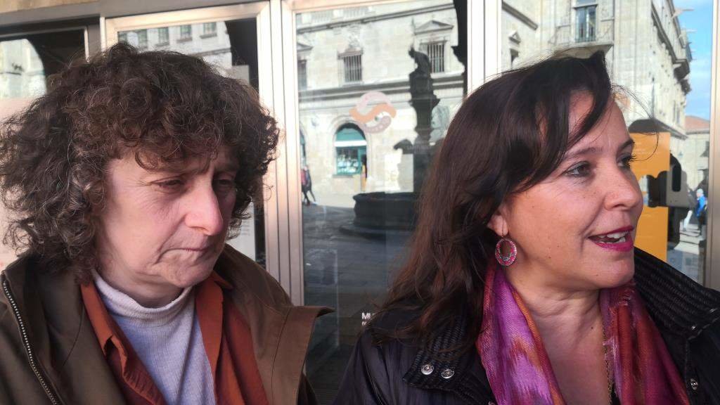 Goretti Sanmartín e Ana Miranda, presentando esta cuarta feira o acto. (Foto: Europa Press)
