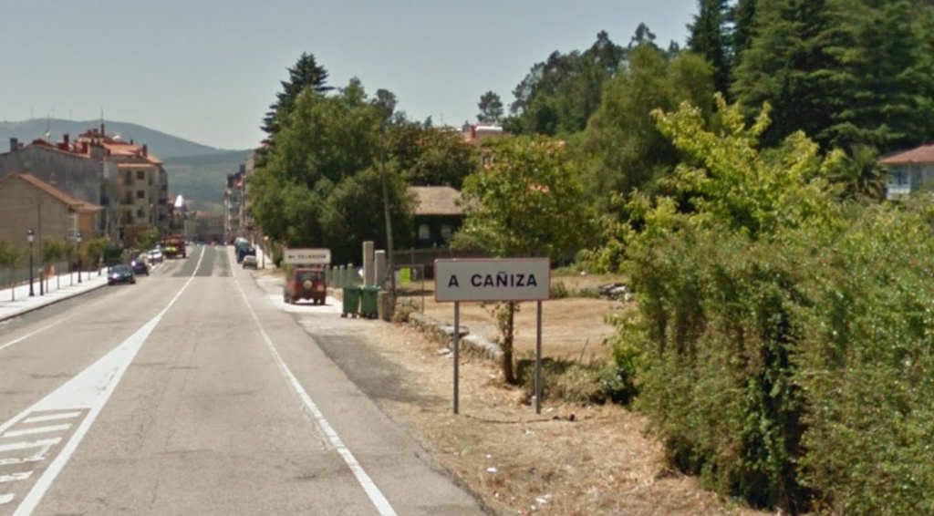 Entrada á vila da Caniza (Foto: Google Maps).