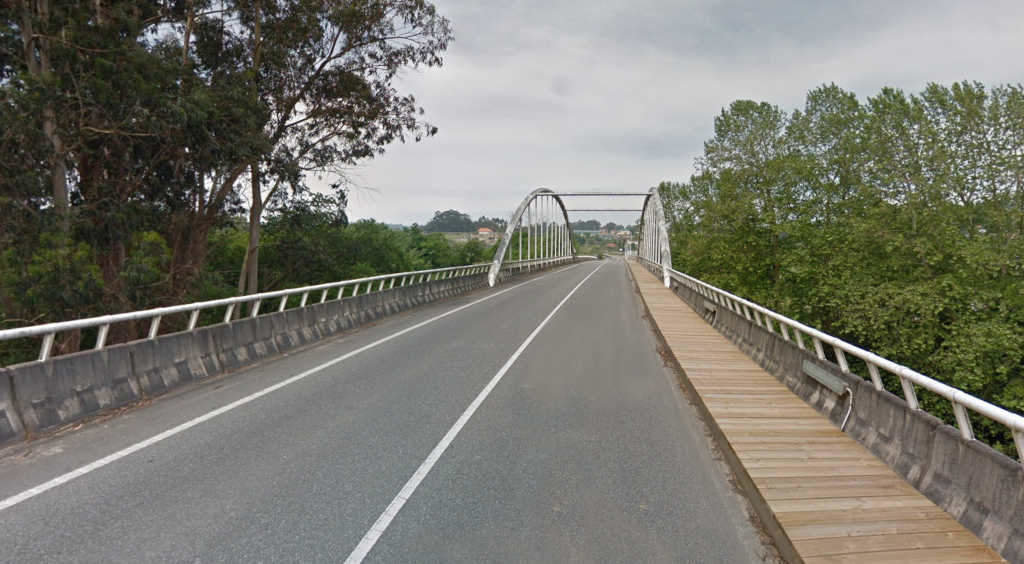 Vista da ponte de Pontearnelas (Foto: Google Maps).