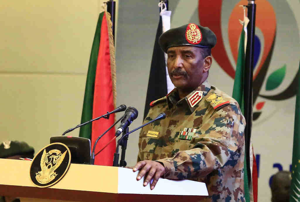 Abdel Fattah al Burhan, líder do Exército do Sudán. (Foto: Mohamed Khidir / Zuma Press / Contactophoto)