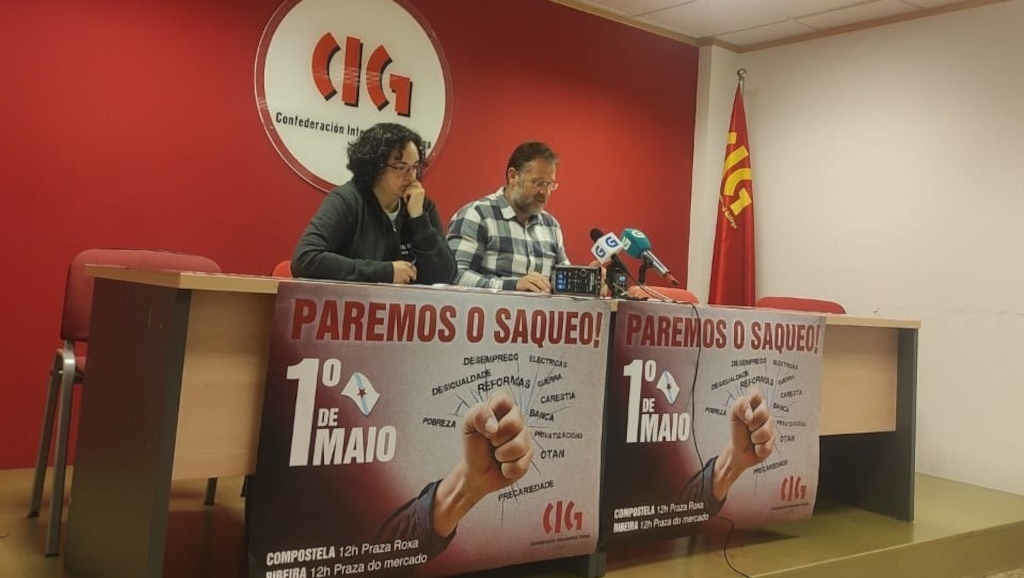 Presentación da campaña do 1 de maio da CIG (Foto: Europa Press).