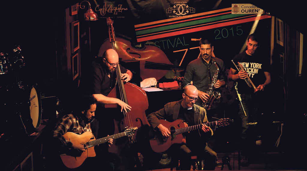 David Regueiro Swingtet no Festival de Jazz do Café Latino en 2015 (Foto: Lucía Cortiñas).