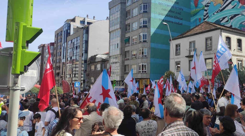 Manifestación da CIG este Primeiro de Maio no Calvario, Vigo (Foto: David Rodríguez).