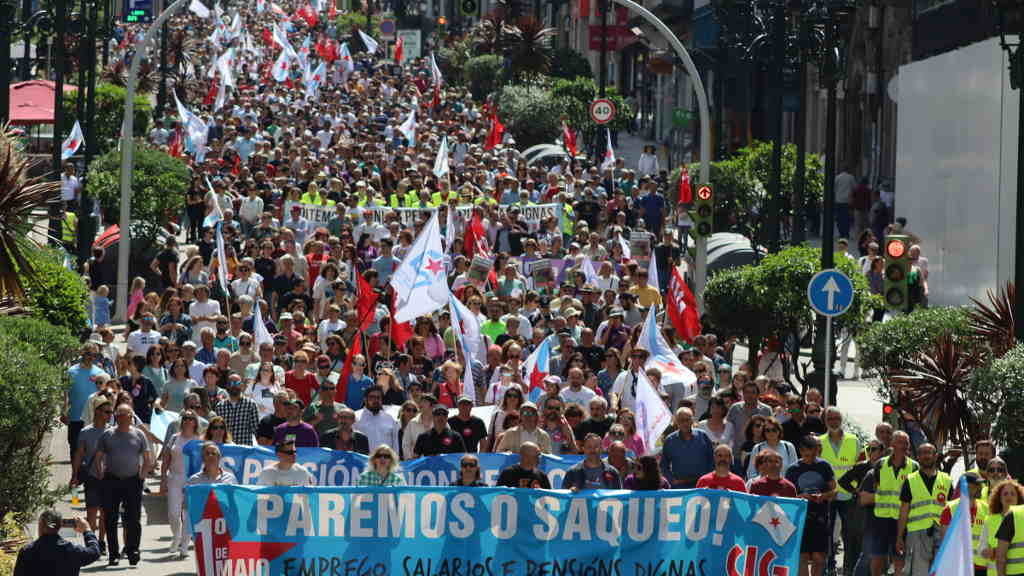 Manifestación da CIG en Vigo o 1º de maio. (Foto: Nós Diario)