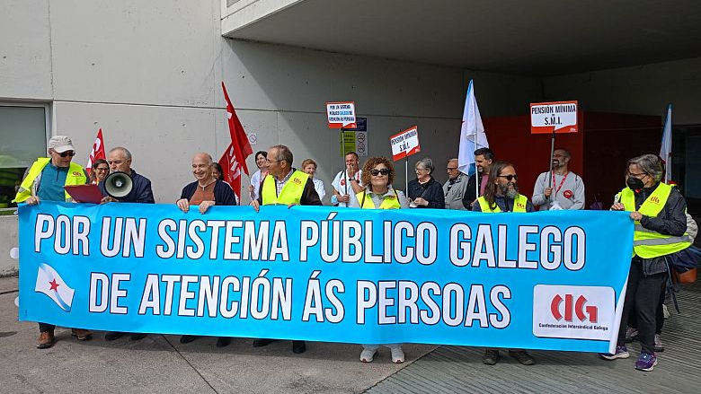 Concentración do colectivo de persoas xubiladas e pensionistas da CIG en Lugo. (Foto: Nós Diario)