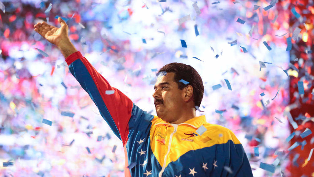 Vén de conmemorarse o décimo aniversario do acto de toma de posesión de Maduro (na imaxe) como xefe do Estado. (Foto: Telam / Zuma Press / Contactophoto)