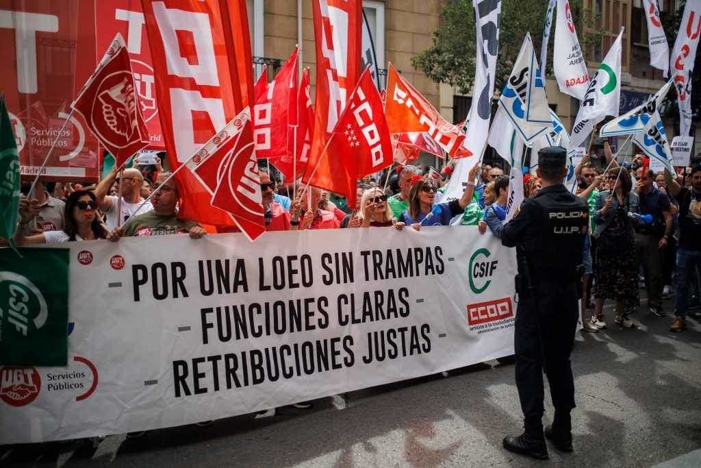 Manifestación do funcionariado de Xustiza o pasado 4 de maio, en Madrid.
