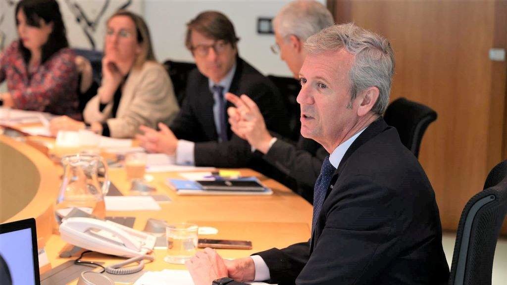Alfonso Rueda presidindo unha recente reunión do Consello da Xunta. (Foto: Arxina)