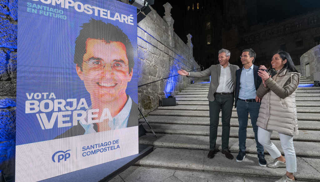 Inicio da campaña por parte do PP en Compostela (Foto: PP).