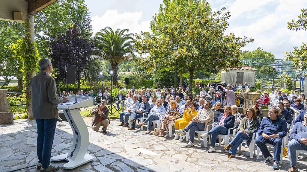 Rueda, esta ma&ntilde;&aacute; no acto do Partido Popular en Culleredo (Foto: PPdeG).