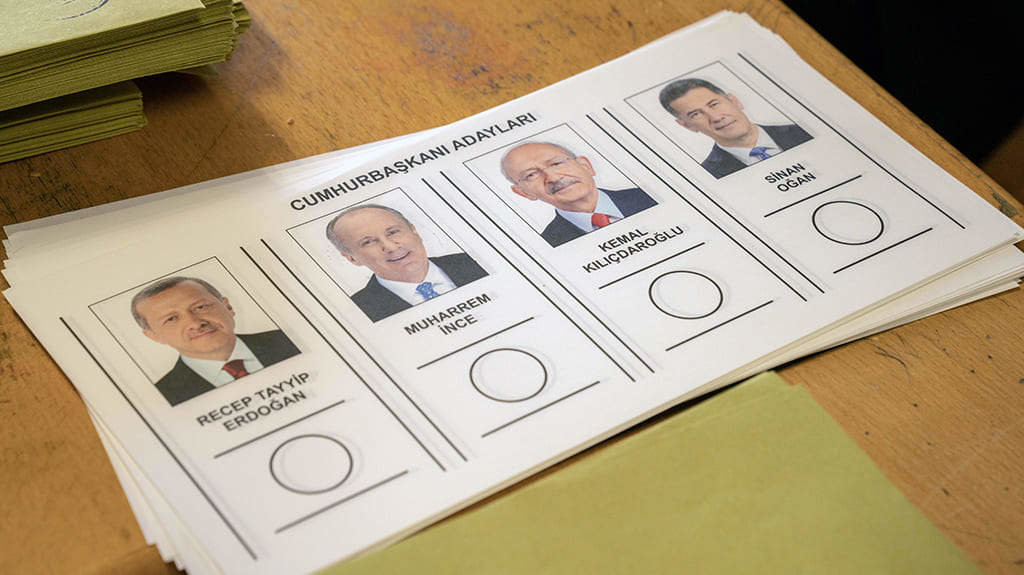 Os catro candidatos principais ás eleccións turcas (Foto: EP).