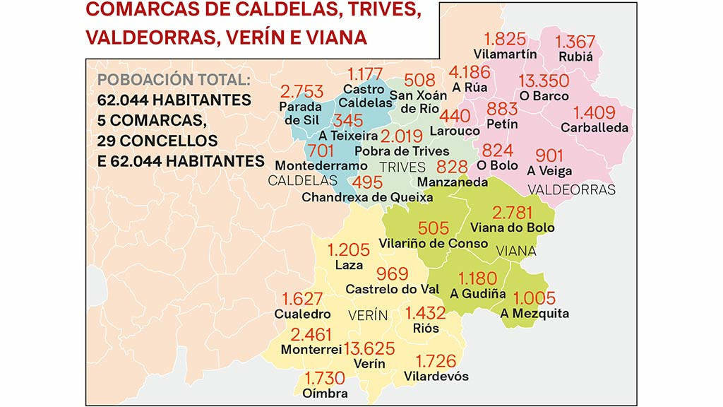 As comarcas de Terra de Caldelas, Terra de Trives, Valdeorras, Verín e Viana ante o 28-M (Foto: Nós Diario).