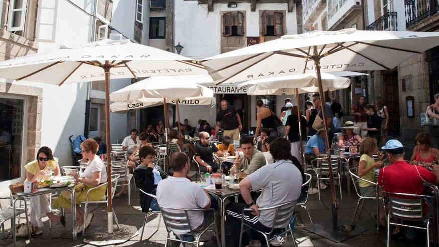 Estabelecemento hostaleiro en Compostela (Foto: Nós Diario).