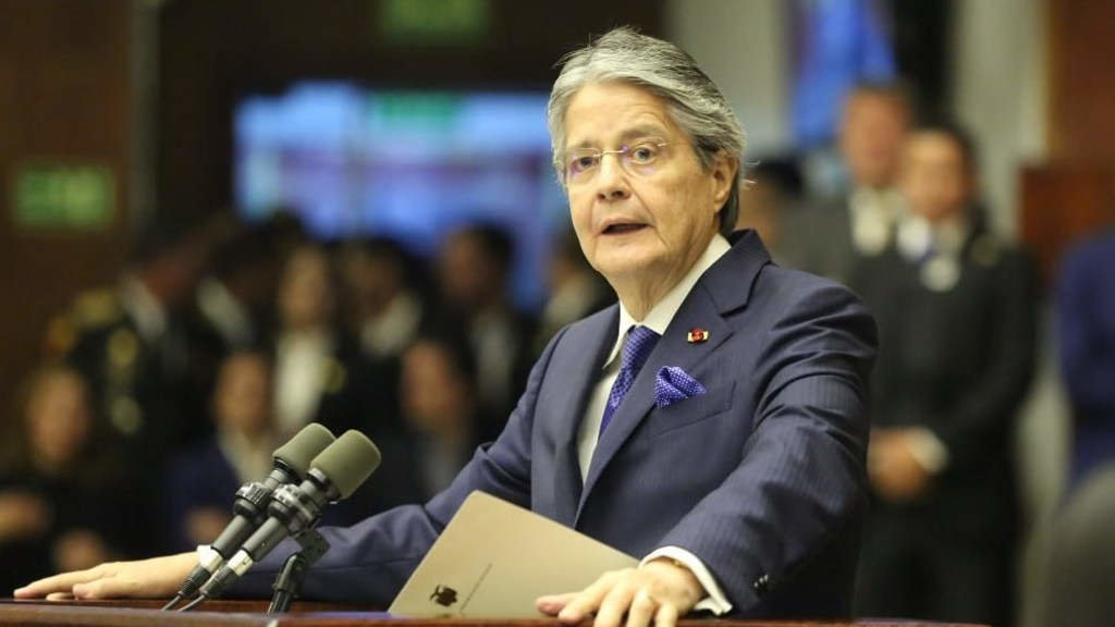 Guillermo Lasso, presidente de Ecuador, o pasado 16 de maio. (Foto: Asemblea Nacional de Ecuador)