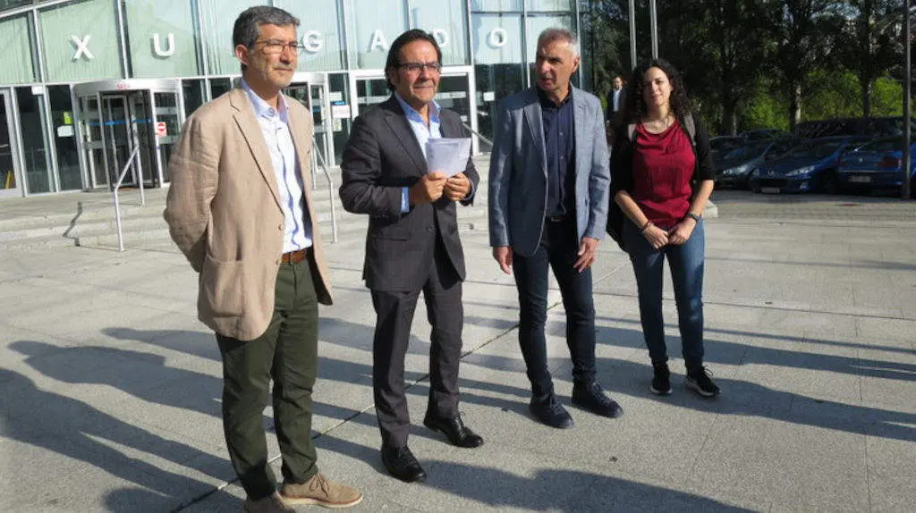 Iago Tabar&eacute;s, Xo&aacute;n Ant&oacute;nP&eacute;rez-Lema, Lu&iacute;s Seara e Noa Presas esta sexta feira en Ourense (Foto: N&oacute;s Diario).
