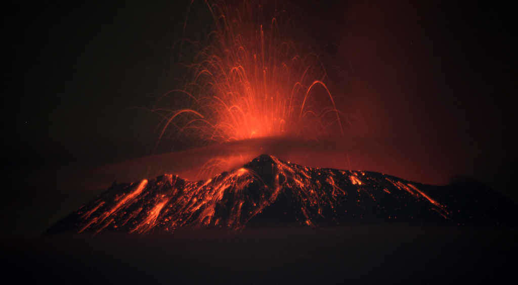 O volcán Popocatépetl na sú aentrada en erupción (Foto: Europa Press / Contacto / Osvaldo Cantero).