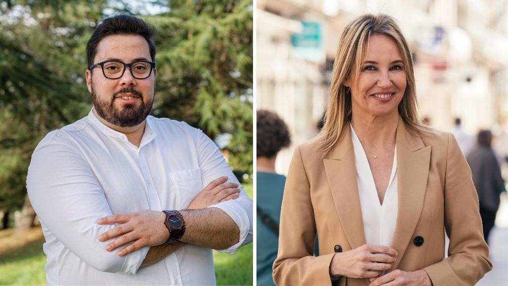 Xabier Pérez Igrexas, candidato do BNG, e Marta Fernández-Tapias, do PP. (Fotos: Nós Diario)