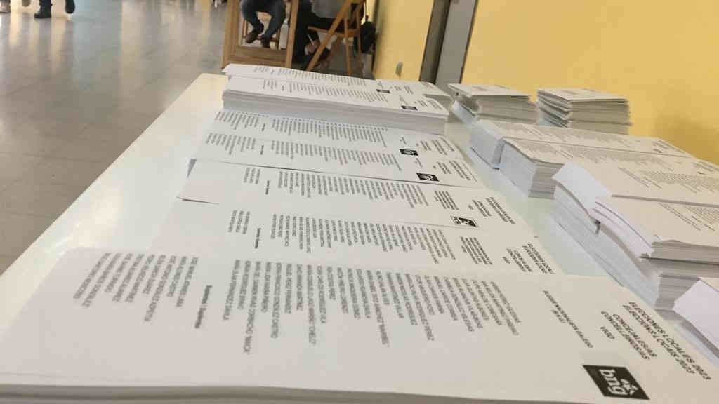 Papeletas de voto (Foto: Nós Diario).