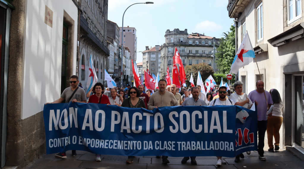 Manifestación da CIG en Santiago de Compostela (Foto: Nós Diario).