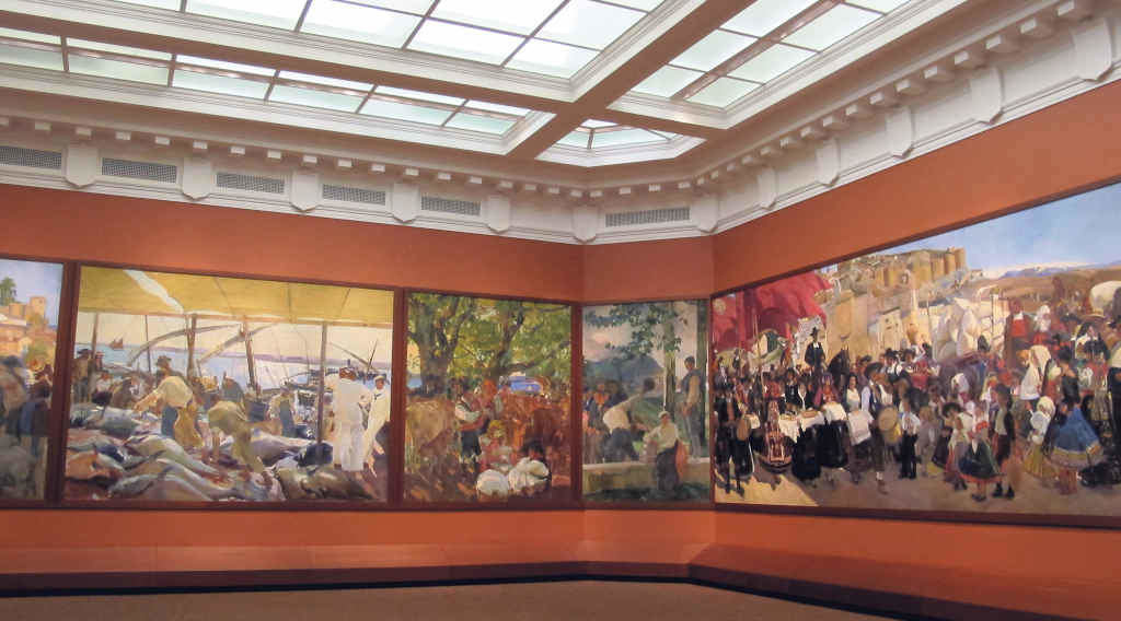 Sala da HSA onde se exhibe a serie 'Visión de España' de Joaquim Sorolla. No centro, a obra dedicada á Galiza 'La romería' (1915) (Foto: Sailko).
