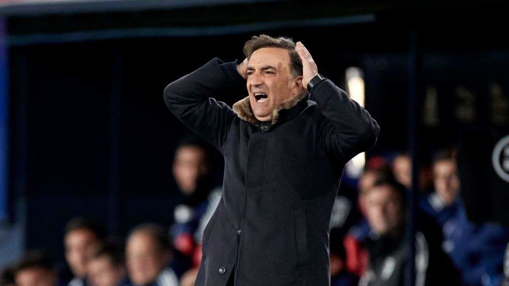 Carlos Carvalhal, durante o partido ante Osasuna. (Foto: AFP7 / Europa Press)