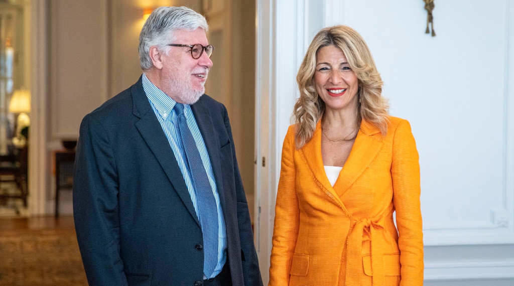 Agustín Santos e Yolanda Díaz (Foto: Europa Press).
