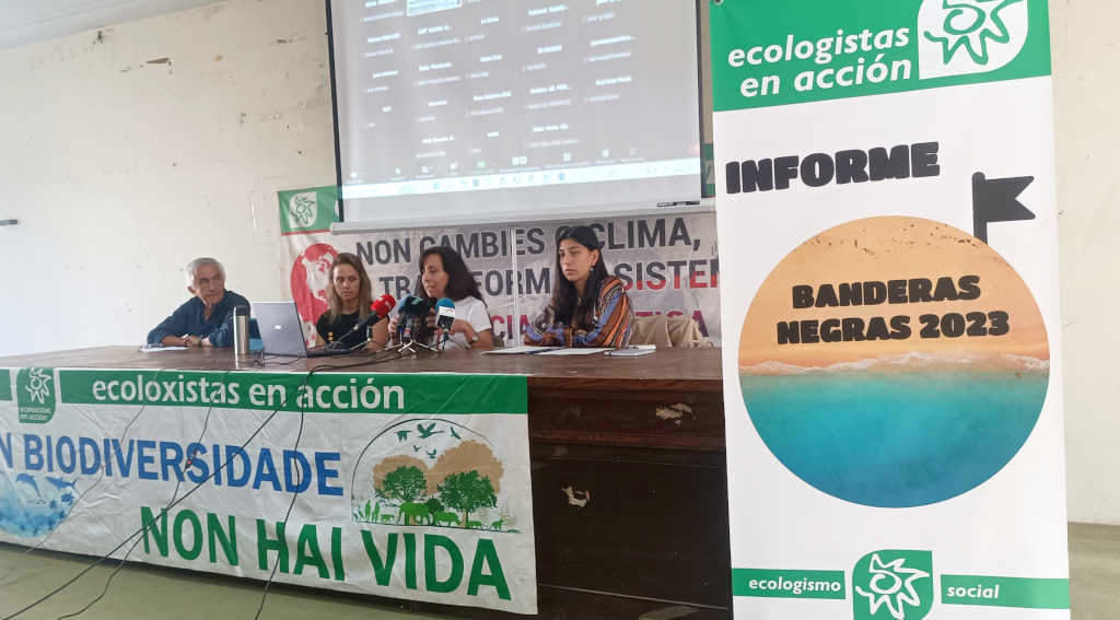 Presentación do informe Bandeiras Negras 2023 de Ecoloxistas en Acción (Foto: Ecoloxistas en Acción).