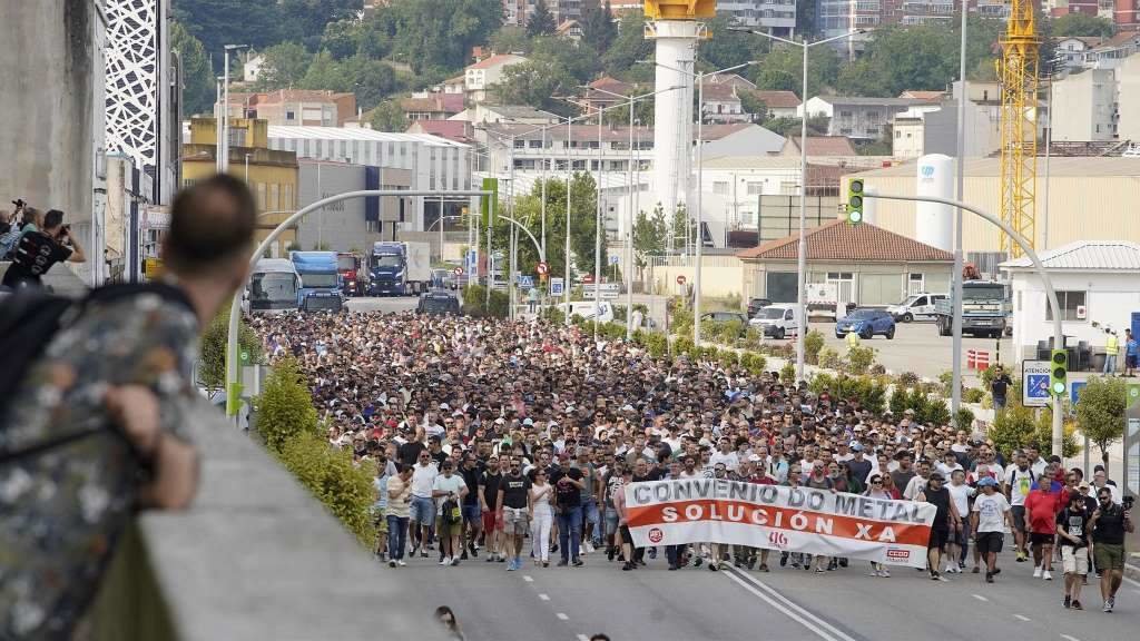 Manifestación do sector do metal en Vigo o pasado 28 de xuño. (Foto: Javier Vázquez / Europa Press).