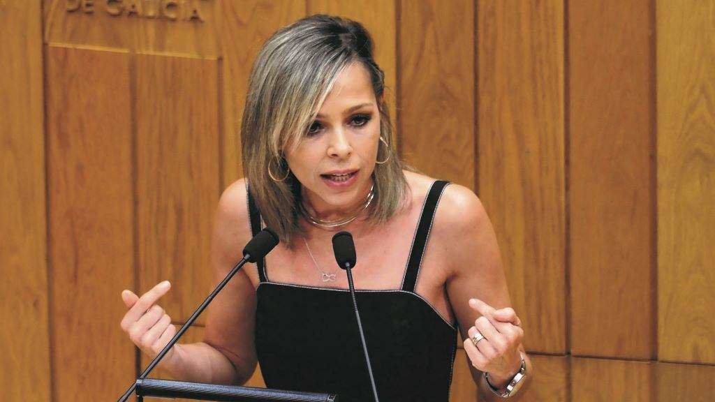 A socialista Noelia Otero esta cuarta feira no Parlamento da Galiza. (Foto: Nós Diario)