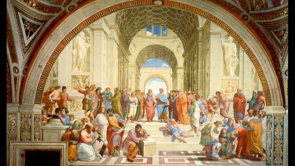 'A escola de Atenas', de Rafael, pintor e arquitecto do Renacemento, no que Nuccio Ordine era especialista. (Foto: Rafael Sanzio)