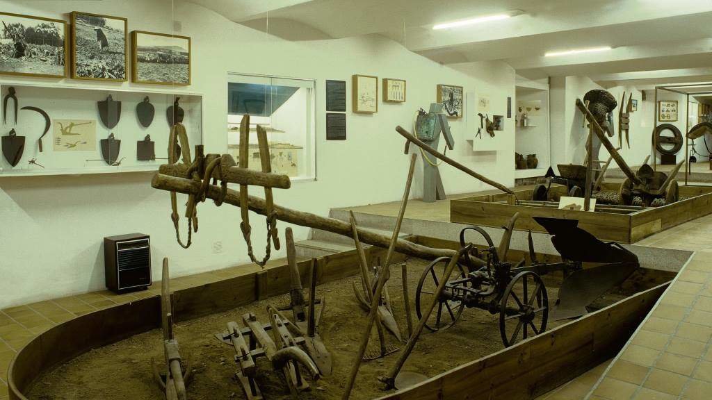 Diferentes utensilios para o traballo no campo exhibidos no Museo do Pobo Galego. (Foto: MPG)
