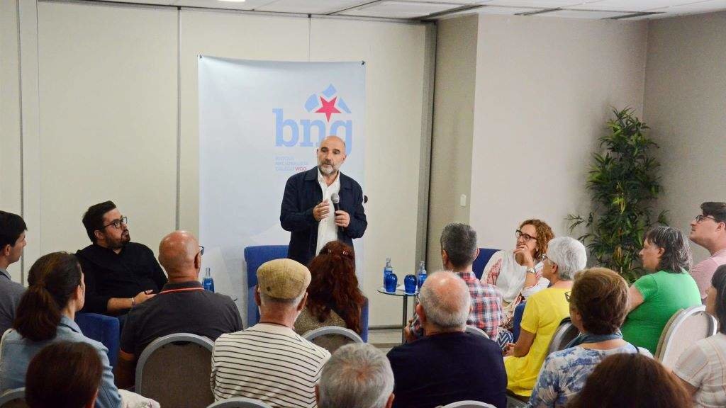Néstor Rego participou esta terza feira nun encontro con delegadas e delegados sindicais da CIG en Vigo. (Foto: Nós Diario)