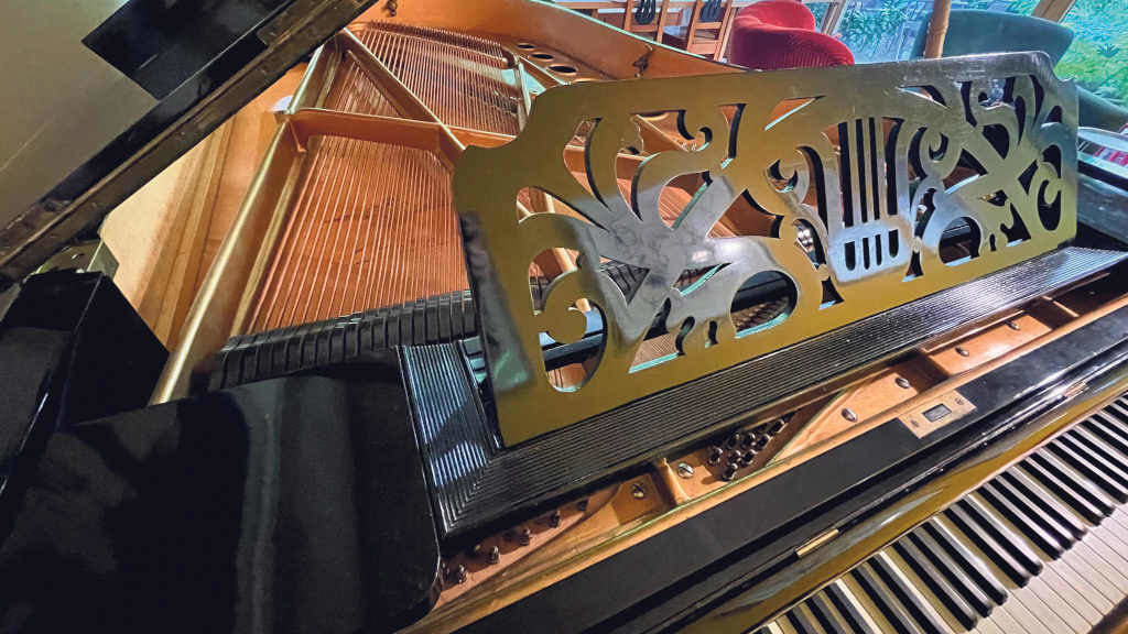 Piano de cola Bösendorfer de 1911 aínda en uso (Foto: Belén Bermejo).