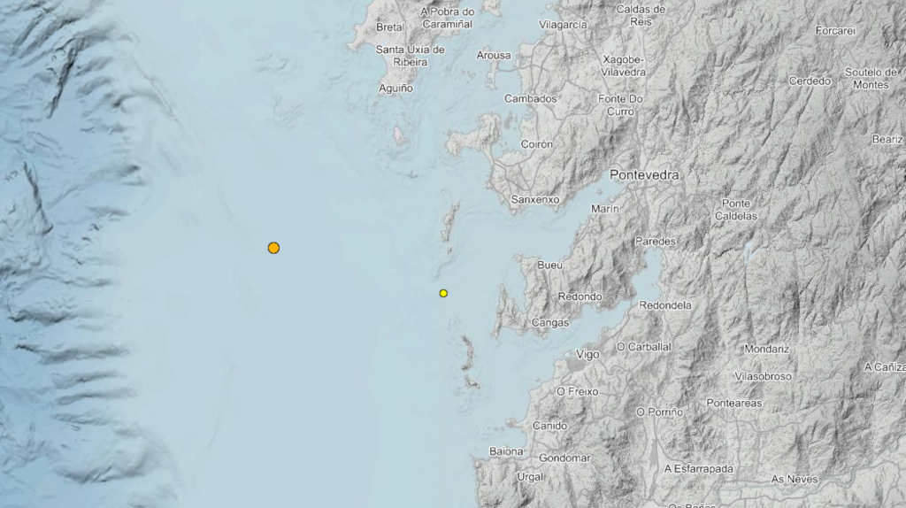 Localización dos sismos (Foto: IGN).