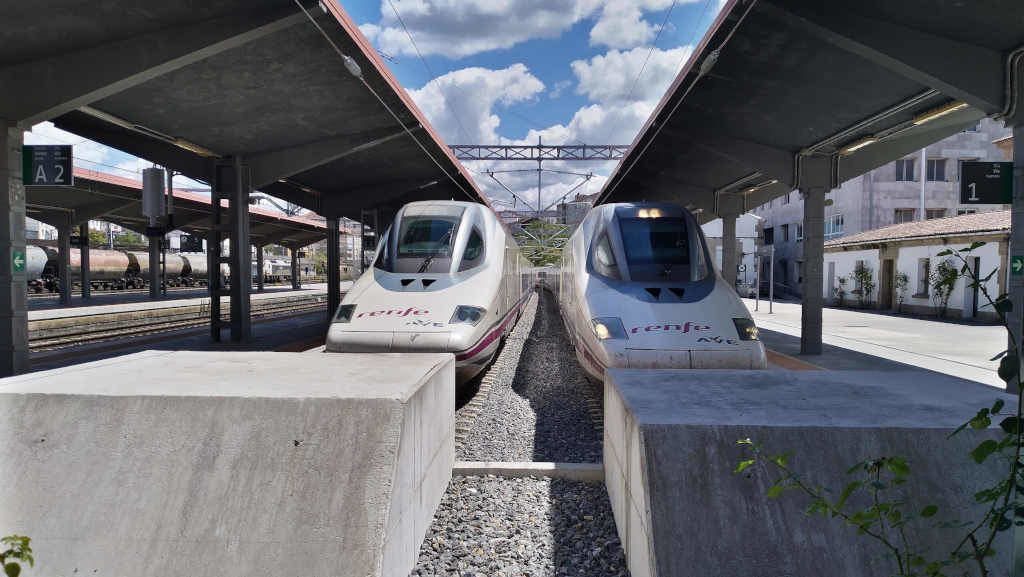 Probas do sistema ERTMS feitas na Galiza en 2021 (Foto: Adif).