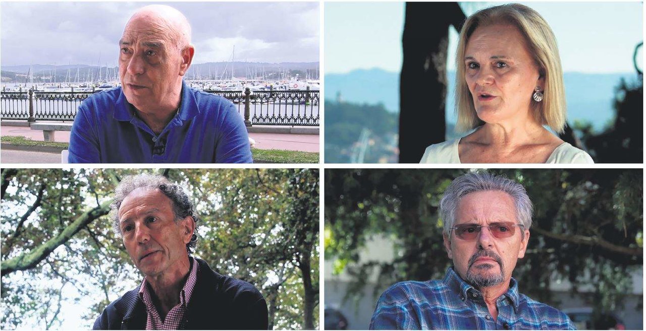 Manuel Fernández 'Remesar', Marisa Vázquez, Xosé María Brañas e Xan López 'Lito'. (Foto: Nós Diario)