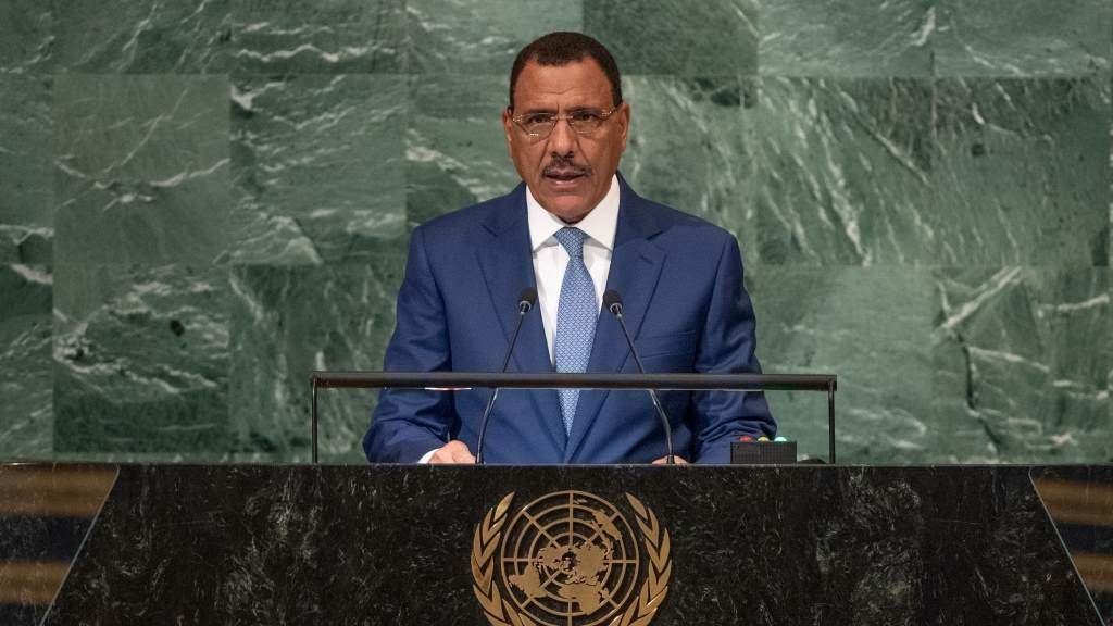 O presidente derrocado de Níxer, Mohamed Bazoum, nunha intervención ante o plenario da ONU. (Foto: Europa Press)