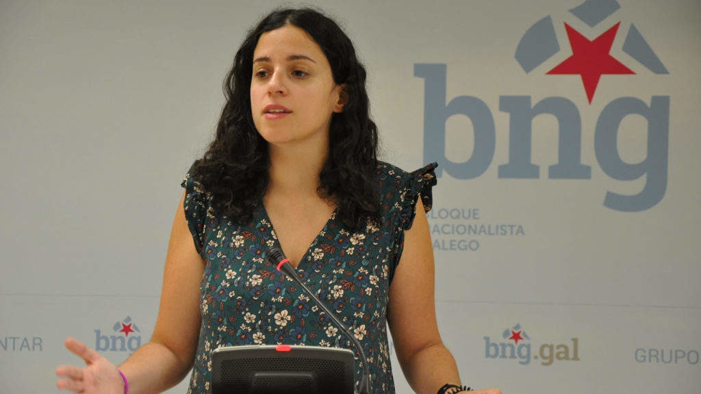 A deputada do BNG Noa Presas no Parlamento galego. (Foto: Nós Diario)