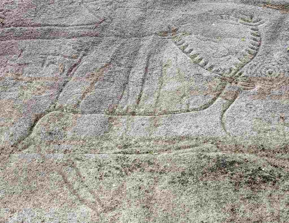 Un dos petróglifos da Laxe dos Carballos, en Campo Lameiro.