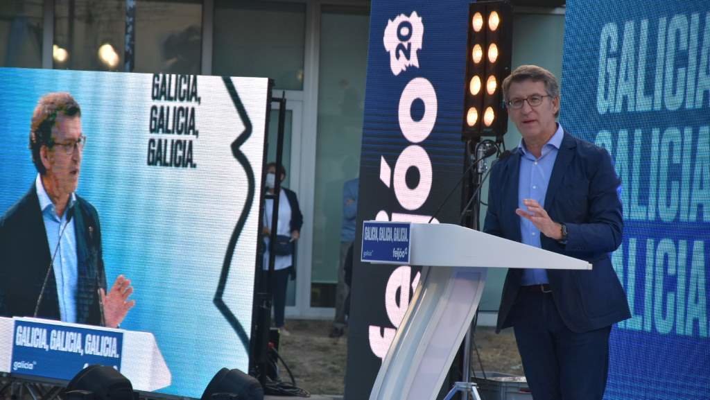 Mitin electoral de Alberto Núñez Feixoo na Coruña, en 2020. (Foto: PP)