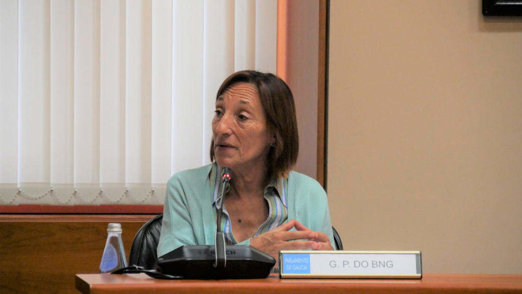 A deputada do BNG Rosana Pérez no Parlamento galego. (Foto: Nós Diario)