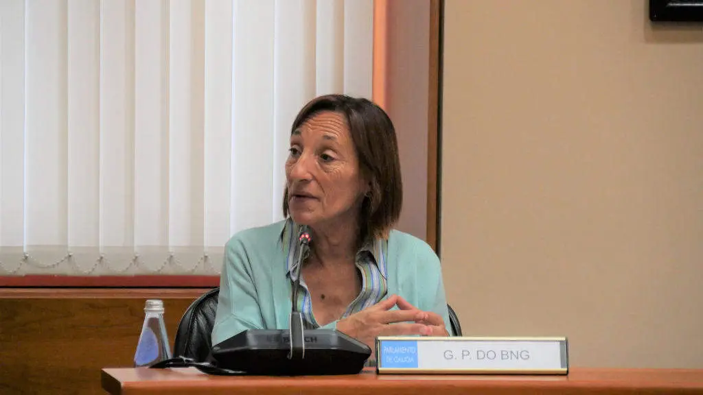 A deputada do BNG Rosana P&eacute;rez no Parlamento galego. (Foto: N&oacute;s Diario)
