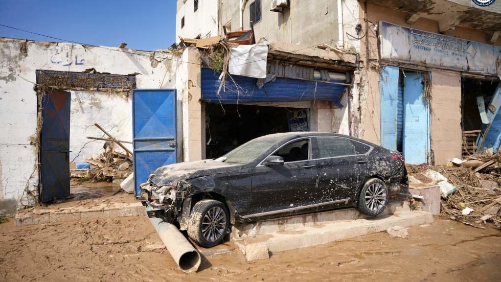 Danos causados polas inundacións en Derna, Libia. (Foto: Xinhua News via Europa Press)